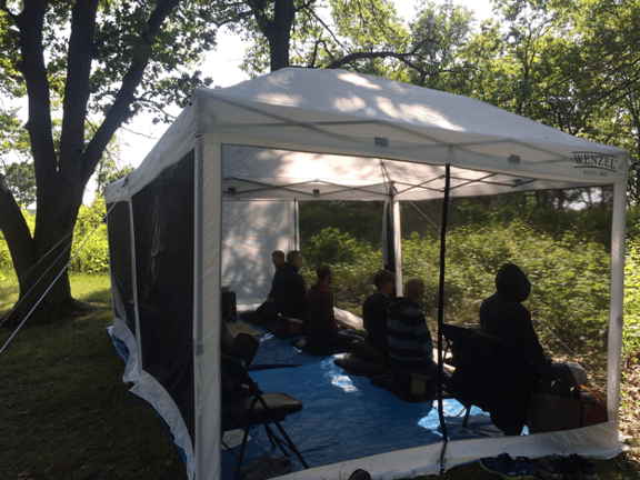 The tent zendo